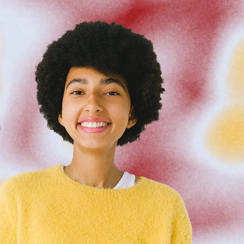 woman smiling